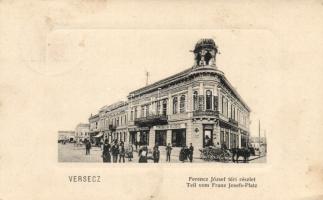 Versec Ferenc József square, Shop of Frisch Hugo, Shop of Johann Dimitrijevics (EK)