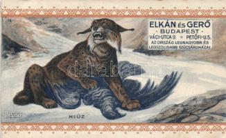 Elkán & Gerő furrier store, advertisment (EK)