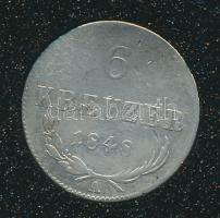 Ausztria 1848A 6Kr Ag T:3 Austria 1848A 6 Kreuzer Ag C:F