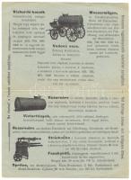 1926 Vízhordó kocsik reklám-levelezőlap 3 nyelvű/ Advertising 3 languages