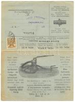 1926 Vízhordó kocsik reklám-levelezőlap 3 nyelvű/ Advertising 3 languages