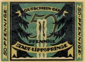 Német Birodalom / Weimari Köztársaság / Lippspringe / Colditz / Freienwalde /  1921. 50Pf (4x) T:I,I...