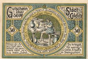 Német Birodalom / Weimari Köztársaság / Lippspringe / Colditz / Freienwalde /  1921. 50Pf (4x) T:I,I...