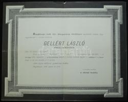 1888 Gellért László nagybányai polgármester halotti értesítője / death certificate for Baia Mare mayor