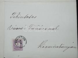 1888 Gellért László nagybányai polgármester halotti értesítője / death certificate for Baia Mare may...