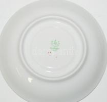 Hat darabos hollóházi mokkás csésze és csészealj, hibátlan, jelzett, matricás