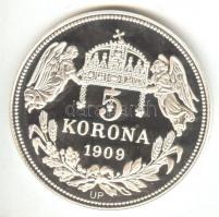 DN "Királyi koronák / 1909 5K - Zsigmond" Ag emlékérem (20g/0.999/38,61mm) T:PP Tanúsítván...