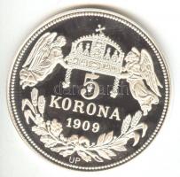 DN "Királyi koronák / 1909 5K - Szent László" Ag emlékérem (20g/0.999/38,61mm) T:PP Tanúsí...