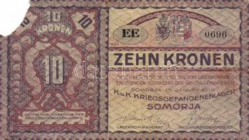 Somorja/hadifogolytábor 1916. 10K T:III-(sarokhiány)