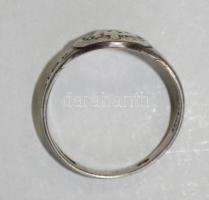 1915 "Patrona Hungariae 1914-1915" feliratú ezüst (Ag) emlékgyűrű pesti 750-es tisztaságje...