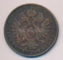 Ausztria 1800A 6Kr T:2/2- Austria 1800A 6 Kreuzer C:XF/VF