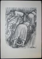 Derkovits Gyula 6db és Dési Huber István 3db ofszete, az 1949-es 16 grafikájából