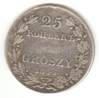 Lengyelország 1846. 50Gr-25k Ag T:3 Poland 1846. 50 Groszy-25 kopeks Ag C:F