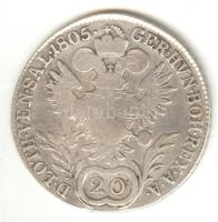 Ausztria/magyar verdejel 1805B 20Kr Ag II.Ferenc T:3