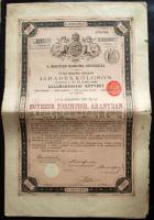 1882. "Magyar szent korona országainak vörös-kereszt egylete" Kisorsolási kötvény 5Ft-ról ...