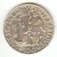 Csehszlovákia 1948. 100K Ag "Károly Egyetem" T:1- Czechoslovakia 1948. 100 Korun Ag "Charles University" C:AU