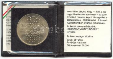Csikszentmihályi Róbert: 1989. "1956-1989 Vértanúink emlékére" MDF alpakka emlékérem T:BU ...