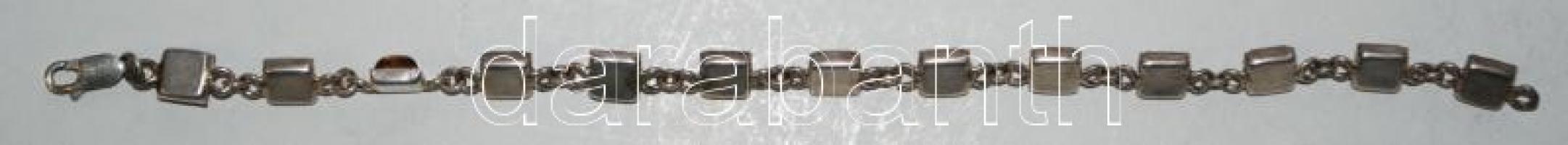 Ezüst (Ag) karlánc borostyánokkal / 
Silver bracelet with amber, br: 9,63gr