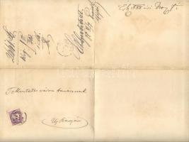 1888 Kulifay Lajos nagybecskereki polgármester halotti értesítője / Death announcement of Zrenjanin&...