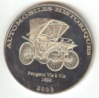 Kongó 2002. 10Fr "Peugeot Vis á Vis 1892" T:PP Congo 2002. 10 Francs CuNi "Peugeot Vis á Vis 1892" C:PP