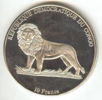 Kongó 2002. 10Fr "Peugeot Vis á Vis 1892" T:PP
Congo 2002. 10 Francs CuNi "Peugeot Vi...