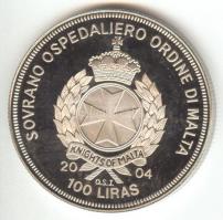 Máltai Lovagrend 2004. 100L "Szlovénia az EU-ban" T:PP 
Sovereign Order of Malta 2004. 100...