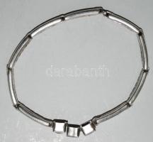 Ezüst (Ag) art deco karlánc színes üvegekkel díszítve, jelzéssel / 
Art deco silver bracelet with co...
