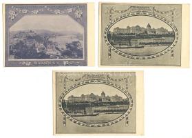 cca 1920 3db levélboríték budapesti látképekkel