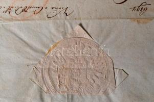 1816 Helytartótanácsi levél gróf Esterházy József, Zemplén megyei főispán, főajtónálló, saját kezű a...