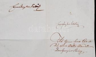 1816 Helytartótanácsi levél gróf Esterházy József, Zemplén megyei főispán, főajtónálló, saját kezű a...