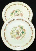 Kézzel festett 6 személyes Zsolnay süteményes készlet 6 tányér + tál eredeti dobozában / Set of beau...