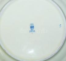 Kézzel festett 6 személyes Zsolnay süteményes készlet 6 tányér + tál eredeti dobozában / Set of beau...