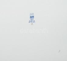 Kézzel festett 6 személyes Zsolnay süteményes készlet 6 tányér + tál eredeti dobozában / Set of beau...