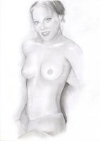 Jelzés nélkül: 3db akt, grafit, papír, 29,5x21cm