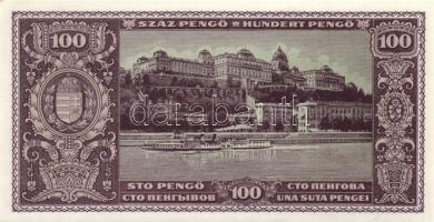 1945. 100P (4x) egymás utáni sorszámmal T:I-(sarokhajlás)