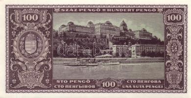 1945. 100P (4x) egymás utáni sorszámmal T:I-(sarokhajlás)