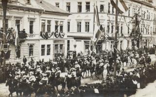 1906 Kassa Rákóczi hamvainak újratemetése, Borsod vármegye lovas díszbandériuma / Rákóczi funeral march photo