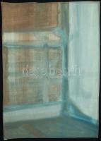 Lieber Éva (1932-2005): Bent, tempera, papír, jelzett, 30,5x41,5cm