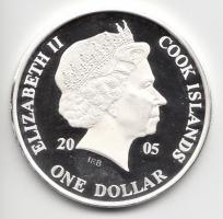 Cook-szigetek 2005. 1$ Ag(0.999)/20g "Ázsia történelme-Hong Kong visszakerül Kínához" T:PP...