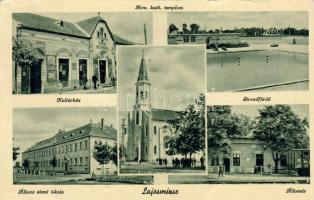 Lajosmizse, Római katolikus templom, Kultúrház, vasútállomás, állami elemi iskola