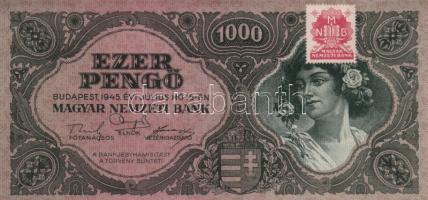 1945. 1000P (5x) egymásutáni sorszámmal! T:I- (sarokhajlás)