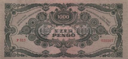 1945. 1000P (5x) egymásutáni sorszámmal! T:I- (sarokhajlás)