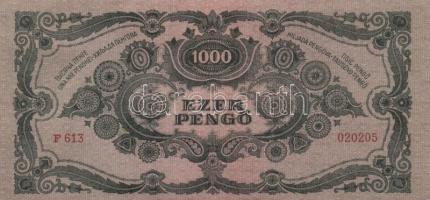 1945. 1000P (5x) egymásutáni sorszámmal! T:I- (sarokhajlás)