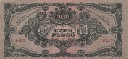 1945. 1000P (5x) egymásutáni sorszámmal! T:I- (sarokhajlás)