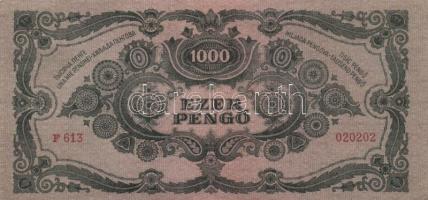 1945. 1000P (5x) egymásutáni sorszámmal! T:I- (sarokhajlás)