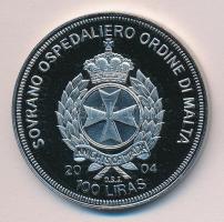 Máltai Lovagrend 2004. 100L Luxemburg az EU-ban T:PP Sovereign Order of Malta 2004. 100 Liras Luxembourg in the EU C:PP