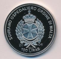 Máltai Lovagrend 2004. 100L "Litvánia az EU-ban" T:PP  Sovereign Order of Malta 2004. 100 Liras "Lithuania in the EU" C:PP