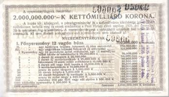1925. "Diák sorsjegy" XV. sorozat 5000K T:I-