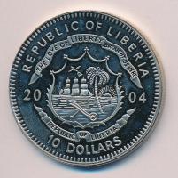Libéria 2004. 10$ "Szabadság pillanatai-Lech Walesa és a Szolidaritás 1980." multicolor T:PP tanúsítvánnyal Liberia 2004. 10 Dollars "Moments of Freedom-Lech Walesa and the Solidarity 1980." multicolor C:PP
