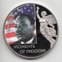 Libéria 2006. 10$ "Szabadság pillanatai-Martin Luther King 1963." multicolor T:PP tanúsítvánnyal Liberia 2006. 10 Dollars "Moments of Freedom-Martin Luther King 1963." multicolor C:PP